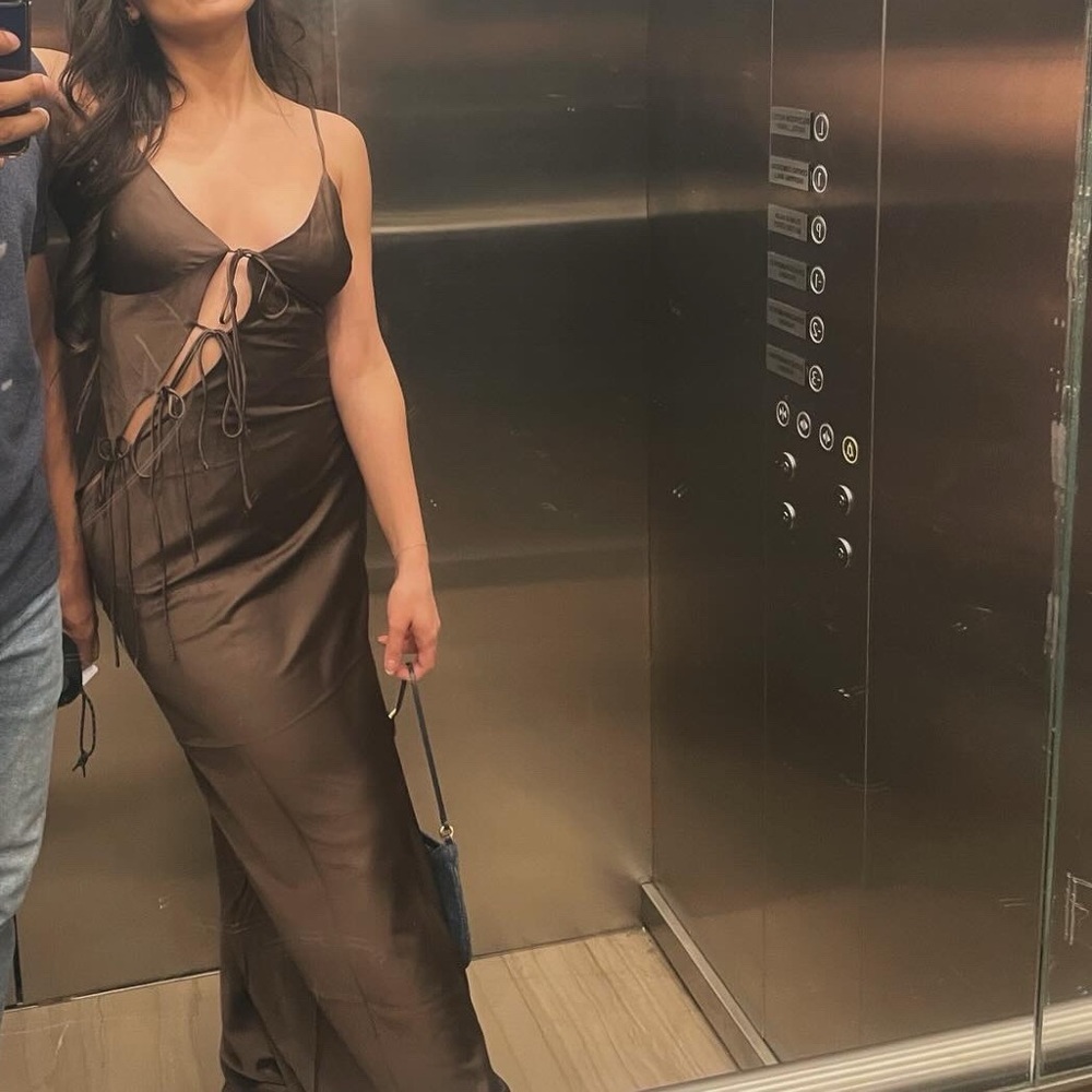 Polly Brown Maxi Dress